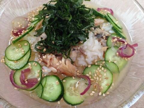 アジの開きde冷や汁ぶっかけ飯♪